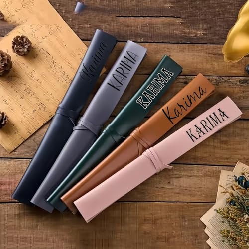 Personalisierte Leder Drumstick Tasche, Benutzerdefinierte Drumstick Storage Case Tasche Mit Gravierten Text Tragbares Schlagzeug Zubehör Für Schlagzeuger(Pink) von ZZTINGC