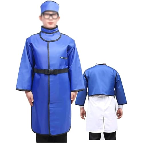 Dental-Bleikittel mit kurzem Rücken und Schilddrüsenkragen, Strahlenschutzkleidung mit Bleikappe for Röntgensicherheit Medizinische Kleidung(0.35 Mmpb) von ZZTWER