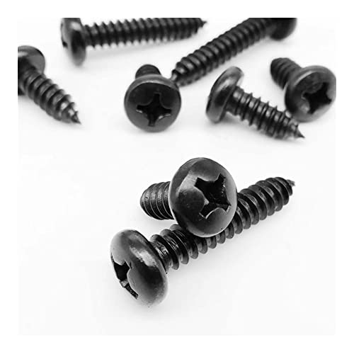 20/100pcs. M1.4 M1.7 M2 M2 2 M2.5 M3 Mini Small Black 304 Edelstahl Kreuz Wanne Runder Kopf Selbstwanne Holzschraube Schrauben (Größe : 50pcs M2.9x9.5mm) von ZZTWER