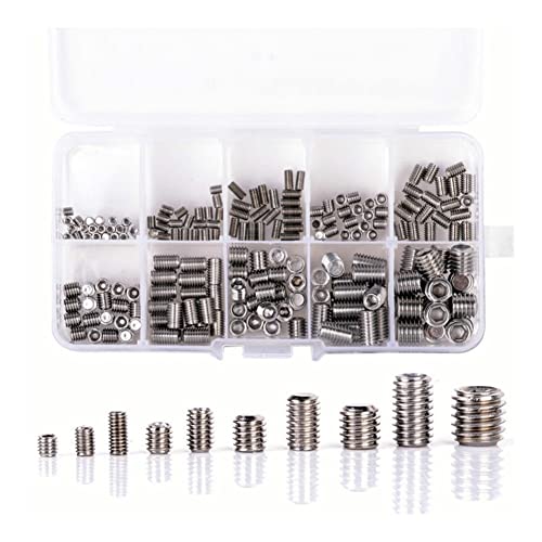 ZZTWER 200 stücke Edelstahl Sechskantbuchse Set Schraube GRUB-Schrauben Sortiment Kit M3-M8 Schrauben von ZZTWER