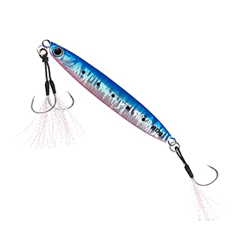 ZZTWER 35 g 45 g 60 g 80 g Kunstköder Angelköder Slow Jig mit Assist Hook Jigging Lure Fish Tackle von ZZTWER