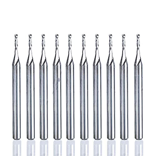 ZZTWER Bohrer 5 stücke Hartmetall-Kugelnase CNC Router-Bit 4mm-Endfräser 1/8 "Schaft 1,0 mm Klinge Schnitzen von Holzbearbeitungsbits von ZZTWER