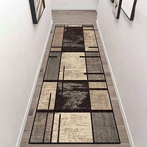 ZZUU Teppiche - Läufer Bettumrandung Modern Geometrische Karo Flur Teppich, Rutschfest Robust Waschbar, Für Wohnzimmer, Schlafzimmer, Esszimmer ZZUU Teppiche - Läufer Bettumrandung Modern Geometrische Karo Flur Teppich, Rutschfest Robust Waschbar, Für Wohnzimmer, Schlafzimmer, Esszimmer von ZZUU