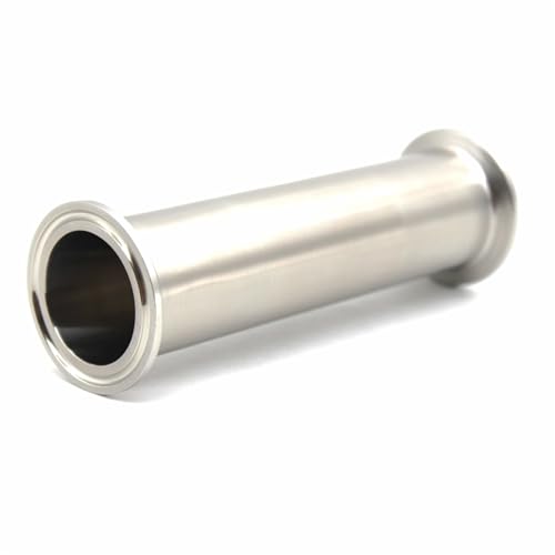 1,5 "OD 38MM 2" OD 51MM Sanitär Spool Rohr Ferrule 50,5 MM Flansch Silicon Dichtung Tri Clamp Rohr armaturen Länge 4 "/6"/8 "/12"/18"(1 Spool,51MM X204MM_SS304) von ZZWFMW