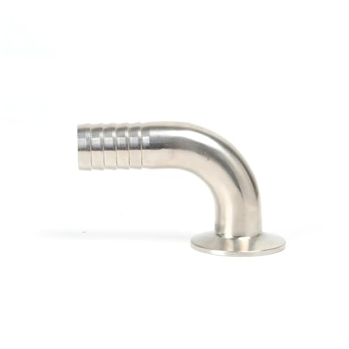 19/25/32/38/51mm SS304 Sanitär Schlauch Barb Rohr Fitting 1.5/2 "Tri clamp 90 Grad Ellenbogen Schlauch Adapter Clamp Schlauch Barb Fitting(T-C34XOD14) von ZZWFMW