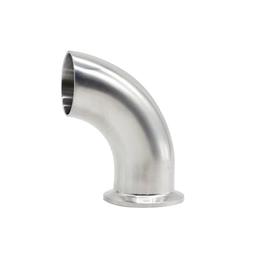 19 mm – 102 mm Außendurchmesser, stumpfgeschweißter 1,5 "4" Drei-Clip-Edelstahl-90-Grad-Winkel(K50.5XOD32 126g,SS304) von ZZWFMW