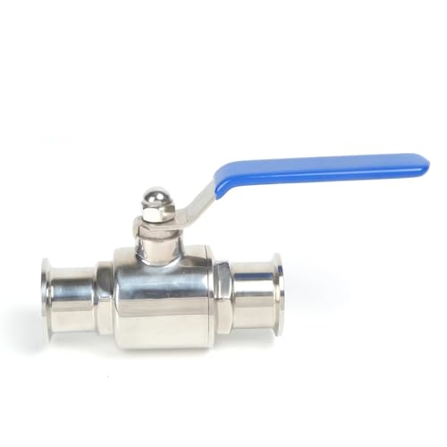 3/4 "1" 1-1/4''1-1/2 "2" Sanitär-Kugelhahn Tri Clamp Weiblich Gerade Edelstahl Homebrew Brewing304 316L(K50.5X38MM,SS316L) von ZZWFMW