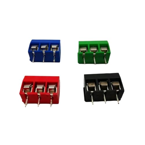 500 STÜCKE K-F301-3P Splice Schraube Typ Abstand 5,0 Terminal Pin K-F301 Rot/Blau/Grün/Schwarz K-F301 5,0mm Stecker(Red,Copper feet) von ZZWFMW