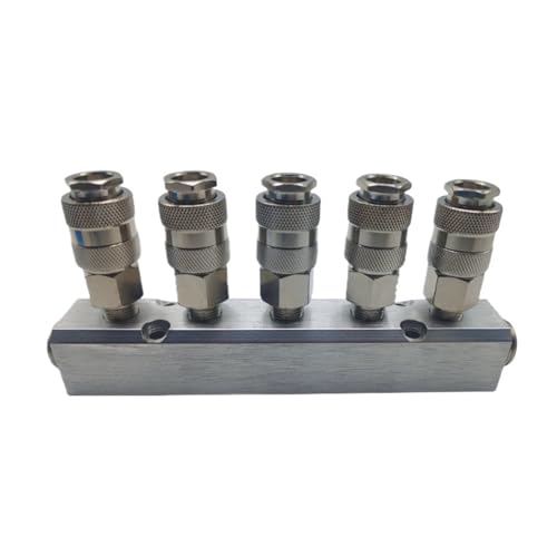 Großer Durchflusspumpen-Werkzeugkoppler-Verteiler, Mehrfachverteiler, pneumatischer Anschlussverteiler for Luft- und Gaskompressoren for 1/4-Zoll-Schnellverbinder(S-ML-3 EU SM20) von ZZWFMW