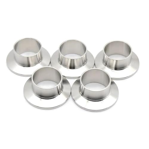SS304 Edelstahl Sanitär Lebensmittelqualität Schnellspannfutter Klemmschweißen Direktes Ende Schnellöffnungsflansch 12,7 MM-254 MM(5pcs,76mmOD91) von ZZWFMW