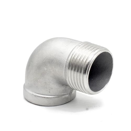 Winkelstück 90 Grad abgewinkelt SS304 Außengewinde x Innengewinde Rohrverschraubungen Winkelstück Gewindeanschluss Adapter 1/4" 3/8" 1/2" 3/4" 1" 1-1/2"(DN32) von ZZWFMW