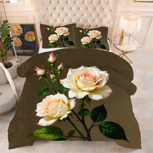 ZZXHG Atmungsaktiv 3D Druck Bettdecke Weich - Rosa Rosen, Bettwaren Set mit 2 Kissenhüllen 80x80 cm für Gästebetten und Jugendzimmer 135x200 cm ZZXHG Atmungsaktiv 3D Druck Bettdecke Weich - Rosa Rosen, Bettwaren Set mit 2 Kissenhüllen 80x80 cm für Gästebetten und Jugendzimmer 135x200 cm von ZZXHG