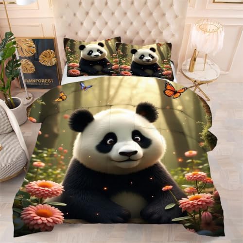 ZZXHG Atmungsaktiv 3D Druck Bettdecke Weich - Schwarzer Panda, Bettwaren Set mit 2 Kissenhüllen 80x80 cm für Gästebetten und Jugendzimmer 135x200 cm ZZXHG Atmungsaktiv 3D Druck Bettdecke Weich - Schwarzer Panda, Bettwaren Set mit 2 Kissenhüllen 80x80 cm für Gästebetten und Jugendzimmer 135x200 cm von ZZXHG