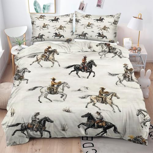 ZZXHG Bettwäsche 155x220 Bunter Pferdedruck, Weich Mikrofaser Kinderbettwäsche Set Jungen Mädchen Einzelbett, Bettbezug Set mit Reißverschluss und 2 Kissenbezug 80x80 cm ZZXHG Bettwäsche 155x220 Bunter Pferdedruck, Weich Mikrofaser Kinderbettwäsche Set Jungen Mädchen Einzelbett, Bettbezug Set mit Reißverschluss und 2 Kissenbezug 80x80 cm von ZZXHG