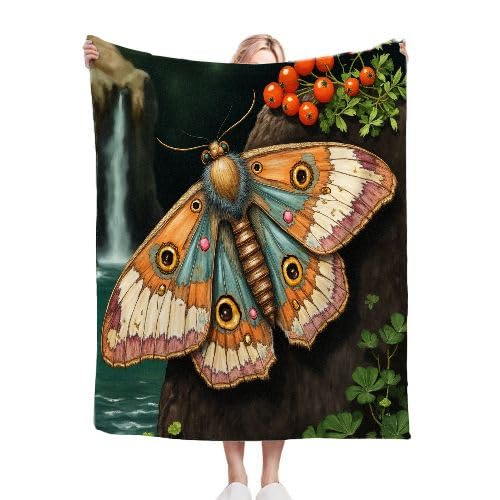 ZZXHG Kuscheldecke 200 x 220 Bunte Motte, Flauschige Plüsch Decke Tagesdecke für Kind Erwachsene, Pflegeleicht Flanell Fleecedecke TV-Decken Sofadecke Wohndecke Mikrofaser Couchdecke von ZZXHG