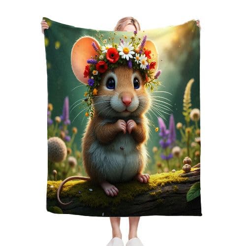 ZZXHG Kuscheldecke 200 x 220 Gelbe Maus, Flauschige Plüsch Decke Tagesdecke für Kind Erwachsene, Pflegeleicht Flanell Fleecedecke TV-Decken Sofadecke Wohndecke Mikrofaser Couchdecke von ZZXHG