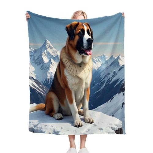 ZZXHG Kuscheldecke Flauschig Brauner Hund, Warme Flanell Fleecedecke Wohndecke Sofadecke, Weiche Plüsch Decke Blanket für Kind Erwachsene, Wendedecke Wolldecke Tagesdecke 220x240 XXL von ZZXHG