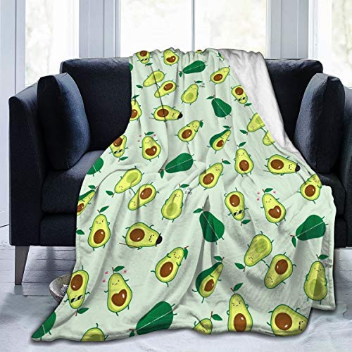 ZZXHG Kuscheldecke Flauschig GrüNe Avocado, Warme Flanell Fleecedecke Wohndecke Sofadecke, Weiche Plüsch Decke Blanket Für Kinder Erwachsene, Wendedecke Wolldecke Tagesdecke 220x240 XXL von ZZXHG