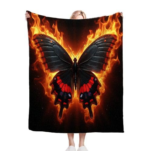 ZZXHG Kuscheldecke Flauschig Schwarze Motte, Warme Flanell Fleecedecke Wohndecke Sofadecke, Weiche Plüsch Decke Blanket für Kind Erwachsene, Wendedecke Wolldecke Tagesdecke 220x240 XXL von ZZXHG