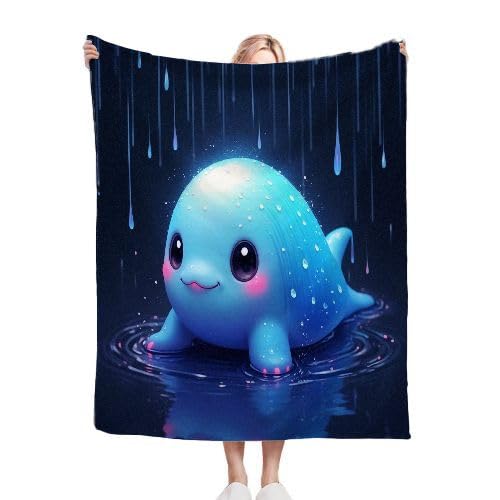 ZZXHG Kuscheldecke Flauschige 150x200 XL Blauwal, Weiche Plüsch Decke für Kind Adulte, Warm Flanell Fleecedecke Wendedecke Wohndecke für Bett, Wolldecke Sofadecke Tagesdecke von ZZXHG