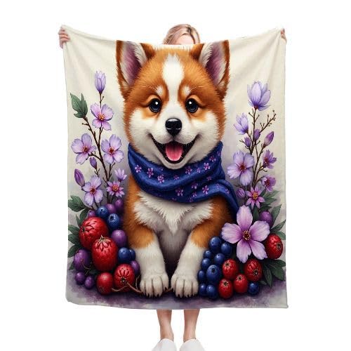ZZXHG Kuscheldecke Kinder 130x150 Gelber Cartoon-Hund, Weiche Flauschige Plüsch Decke Tagesdecke für Erwachsene Haustier, Flanell Fleecedecke Sofadecke Couchdecke Wohndecke Sofaüberwurf f289 von ZZXHG