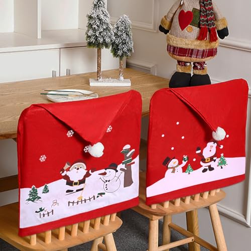 ZZXLOPEZ Stuhlhussen Weihnachten 6er Set, Stuhlhussen Weihnachten Universal Stretch Stuhlbezug Weihnachtsdekoration, Weihnachtsstuhlüberzug für Zuhause, Urlaub, Esszimmer, Weihnachtsstuhl-Dekoration ZZXLOPEZ Stuhlhussen Weihnachten 6er Set, Stuhlhussen Weihnachten Universal Stretch Stuhlbezug Weihnachtsdekoration, Weihnachtsstuhlüberzug für Zuhause, Urlaub, Esszimmer, Weihnachtsstuhl-Dekoration von ZZXLOPEZ