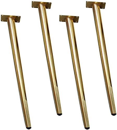 ZZYE Möbelfüße 28-Zoll 4 Stück DIY Eisen Tischbeine,austauschbare Hardware-Schrank Beine schräg Kegelmotor Möbelbeine Tischfüße (Color : Gold, Size : 72cm/28inch) von ZZYE