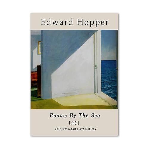 ZZYGGN GMGSW Berühmte Edward Hopper Poster und Drucke Ausstellung Wandkunst Edward Hopper Leinwand Gemälde für Wohnzimmer Wanddekoration Bild 50x70cmx1 Kein Rahmen von ZZYGGN GMGSW