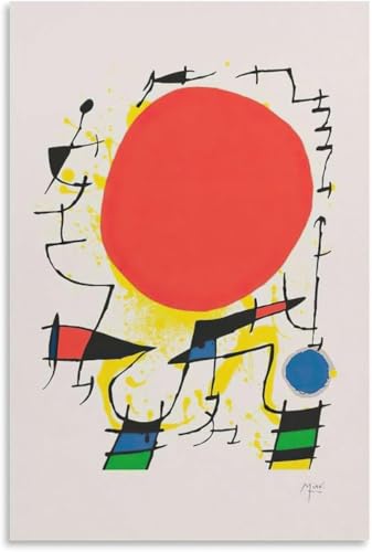 ZZYGGN GMGSW Berühmte Joan Miró《Die rote Sonne》Leinwand Wandkunst Abstrakte Joan Miró Poster Joan Miró Drucke Joan Miró für Zuhause Wanddekoration Malerei 50x75cm Kein Rahmen ZZYGGN GMGSW Berühmte Joan Miró《Die rote Sonne》Leinwand Wandkunst Abstrakte Joan Miró Poster Joan Miró Drucke Joan Miró für Zuhause Wanddekoration Malerei 50x75cm Kein Rahmen von ZZYGGN GMGSW