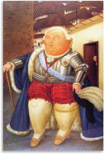 ZZYGGN GMGSW Louis XVI's af Fernando Botero Plakat og tryk Fernando Botero vægkunst æstetisk lærredmaleri til boligindretning billede 50x70cm Ingen ramme von ZZYGGN GMGSW