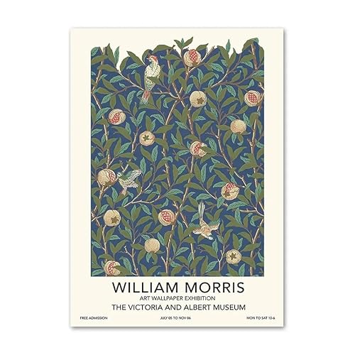 ZZYGGN GMGSW William Morris Blatt Blume Poster William Morris Leinwand Wandkunst Botanische Drucke William Morris Gemälde für Zuhause Bild Dekor 40x60cm Kein Rahmen von ZZYGGN GMGSW