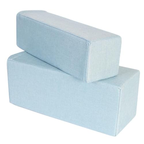 ZZYK Blau,60x10x10cm,Rechteck Abnehmbare Kopfplatte Spalt Füller Bolster Leinen Couch Kissen Hohe Dichte Schaumstoff Pad Lesekissen Geeignet Für Wand Und Bett Matratze von ZZYK