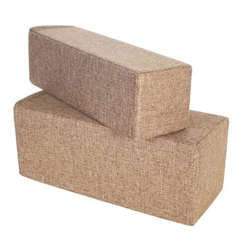 ZZYK Braun,50x18x18cm,Rechteck Abnehmbare Kopfplatte Spalt Füller Bolster Leinen Couch Kissen Hohe Dichte Schaumstoff Pad Lesekissen Geeignet Für Wand Und Bett Matratze von ZZYK