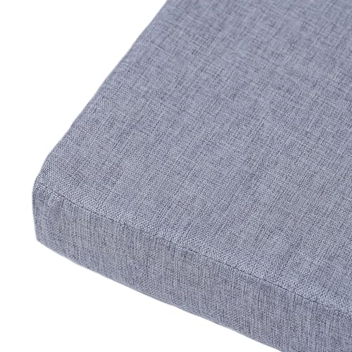 ZZYK Grau,40x40x5cm,Leinenstudie Sofa Matte Erker Windows Pads Bettlückenfüllerkissen Große Stützkissen Hohe Dichteschaumpolster Mit Abnehmbarer Abdeckung Gepolstert von ZZYK