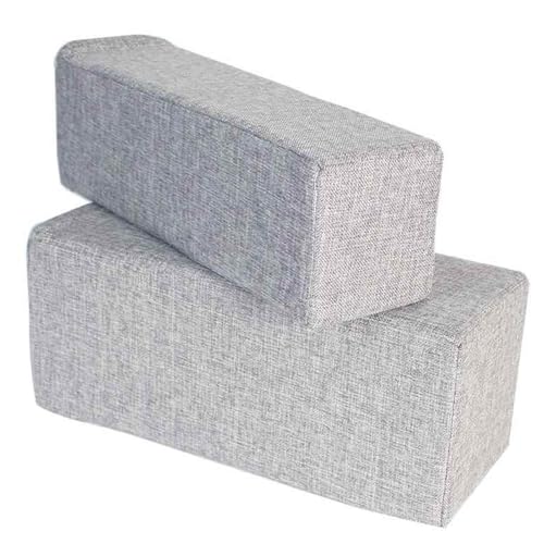 ZZYK Grau,50x10x10cm,Rechteck Abnehmbare Kopfplatte Spalt Füller Bolster Leinen Couch Kissen Hohe Dichte Schaumstoff Pad Lesekissen Geeignet Für Wand Und Bett Matratze von ZZYK