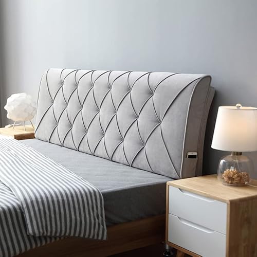 ZZYK Kopfteil Polster Bettwäsche Board Rückenlehne Kissen Waschbar Großes Bett Kopfteil Selbstklebendes Schlafzimmer Kopfboard in Voller Größe,K,70.8"/180cm von ZZYK