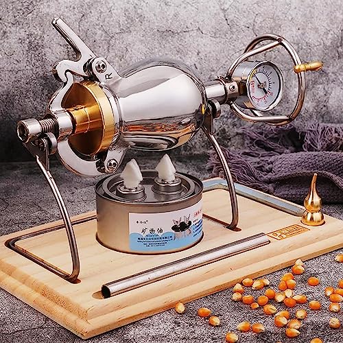 Popcorn-Maschine, Edelstahl-Popcorn-Maschine, dekoratives Retro-Popcorn-Ornament, Heim-Desktop-Dekor,520ml von ZZYYZZ