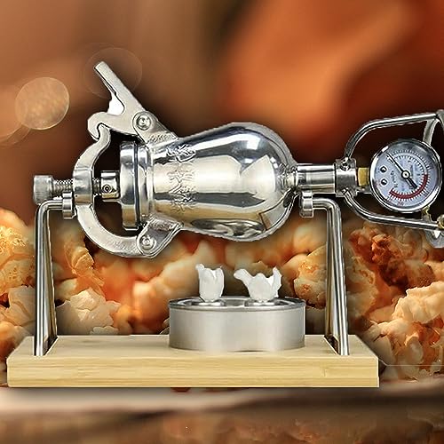 Traditioneller Popcorn-Maker, Hochdruck-Popcorn-Popper aus Edelstahl, gesunde, ölfreie Geschenke für Weihnachten, Halloween, Heimdekoration,260ml von ZZYYZZ