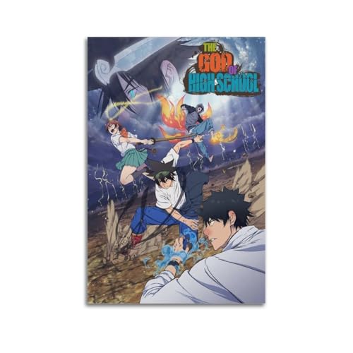 ZZZMOCO Anime-Poster "God of High School", 1 Poster, dekoratives Gemälde, Leinwand, Wandposter und Kunstdruck, moderne Familienschlafzimmer-Dekoration, Poster, 40 x 60 cm von ZZZMOCO