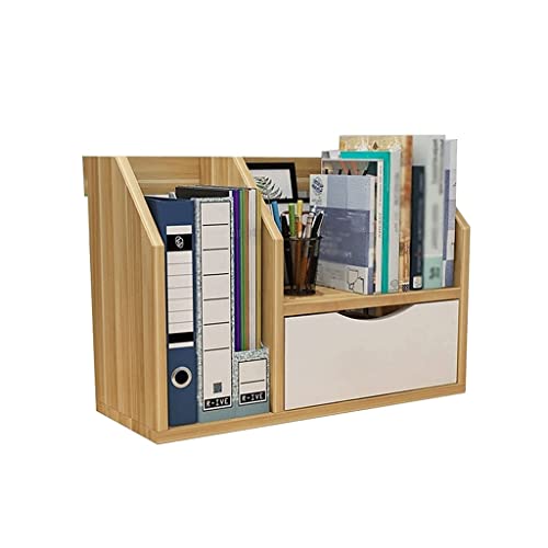 ZZZOLX Holz mit 1 Schublade, großer Schreibtisch-Organizer, Präsentationsregal für Heim- und Bürobedarf, Schreibtisch-Organizer von ZZZOLX
