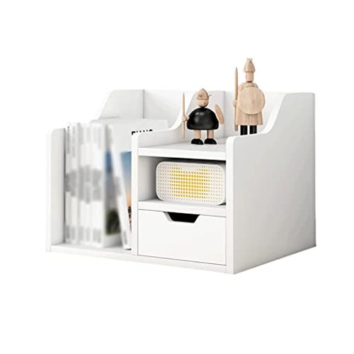 ZZZOLX Mini mit ausziehbarer Schublade, freistehendes Bücherregal, Schreibtisch-Organizer für Büro und Zuhause, Ausstellungsregal von ZZZOLX