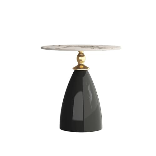Beistelltisch Beistelltisch aus palettiertem Metall, runder , kleiner dekorativer Klapptisch for Sofa, Paletten, for , Snacktisch for Wohnzimmer und Schlafzimmer Wohnzimmertisch Tisch(Schwarz) von ZZlei2yu-12