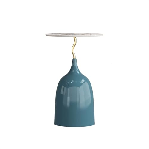 Beistelltisch Einzigartiger handgefertigter Couchtisch, natürlicher Tablett-Beistelltisch-Nachttisch for Zuhause, Esszimmer oder Wohnzimmer, handgefertigt, moderner Stil Wohnzimmertisch Tisch(Blue) von ZZlei2yu-12
