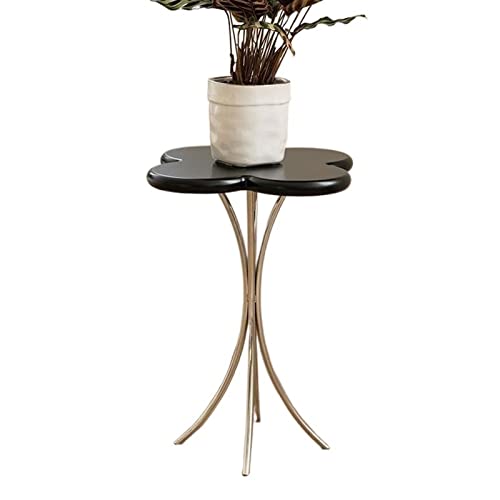 Beistelltisch Kleiner Akzenttisch, Beistelltische, kleiner Terrassentisch, Beistelltisch mit MDF-Tischplatte und Metallrahmen, kleiner Couchtisch for Wohnzimmer, Veranda, Hof, Balkon Wohnzimmertisch T von ZZlei2yu-12