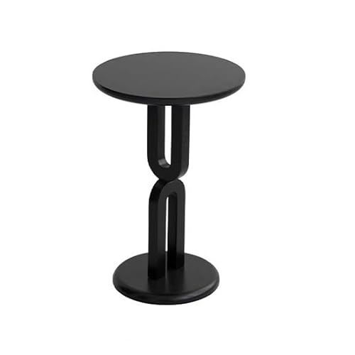 Beistelltisch Kleiner Beistelltisch aus Massivholz for das Wohnzimmer. Mini-Rundtisch, perfekt for das Sofa oder Schlafzimmer, kompaktes und tragbares Design Wohnzimmertisch Tisch(Schwarz) von ZZlei2yu-12