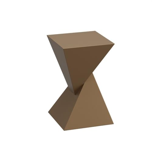 Beistelltisch Moderner geometrischer quadratischer Beistelltisch, minimalistischer Luxus-Sofatisch, kleiner Couchtisch for Wohnzimmer, Nachttisch for Schlafzimmer Wohnzimmertisch Tisch(Bruin) von ZZlei2yu-12
