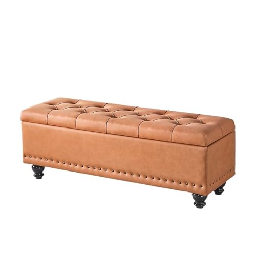 Bettbank Aufbewahrungsbank, Ottomane mit Stauraum, moderner Polsterhocker mit Knöpfen for Schlafzimmer, Wohnzimmer, Bettende, Flur – große Ottoman-Fußstütze mit Sicherheitsscharnieren Sitzbank(Orange) Bettbank Aufbewahrungsbank, Ottomane mit Stauraum, moderner Polsterhocker mit Knöpfen for Schlafzimmer, Wohnzimmer, Bettende, Flur – große Ottoman-Fußstütze mit Sicherheitsscharnieren Sitzbank(Orange) von ZZlei2yu-12