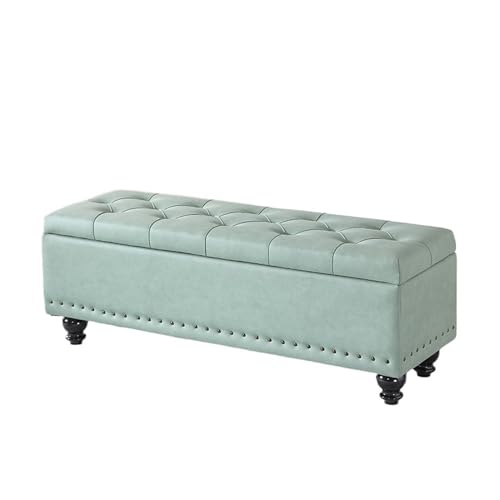 Bettbank Aufbewahrungsbank, Ottomane mit Stauraum, moderner Polsterhocker mit Knöpfen for Schlafzimmer, Wohnzimmer, Bettende, Flur – große Ottoman-Fußstütze mit Sicherheitsscharnieren Sitzbank(Blue) Bettbank Aufbewahrungsbank, Ottomane mit Stauraum, moderner Polsterhocker mit Knöpfen for Schlafzimmer, Wohnzimmer, Bettende, Flur – große Ottoman-Fußstütze mit Sicherheitsscharnieren Sitzbank(Blue) von ZZlei2yu-12