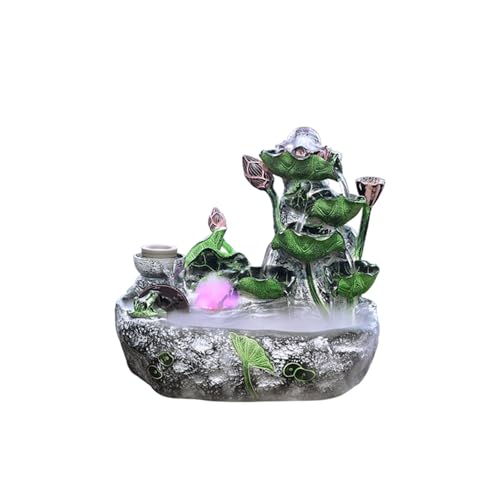 Einfache Installation Tischbrunnen Lotus Feng Shui Rad Indoor Zirkulierende Wasser Ornamente(Klein) von ZZlei2yu-12