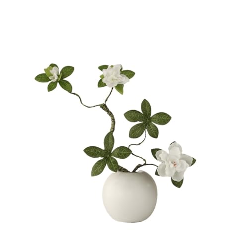 Hochzeitsdekoration Simulation Blumen Weiß Keramik Vase Wohnzimmer Dekorative Anordnung Azalee Blume von ZZlei2yu-12